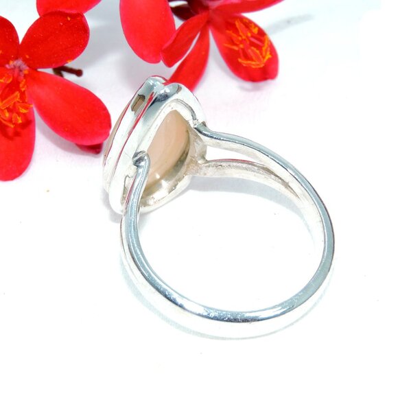 Ethiopian opal Gemstone Ring, Opal 925 Sterling Silver Ring,Handmade Design Ring - Picture 2 of 6